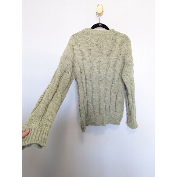 Pastiche Green Cable Knit Alpaca Wool Sweater Medium - Picture 5 of 9